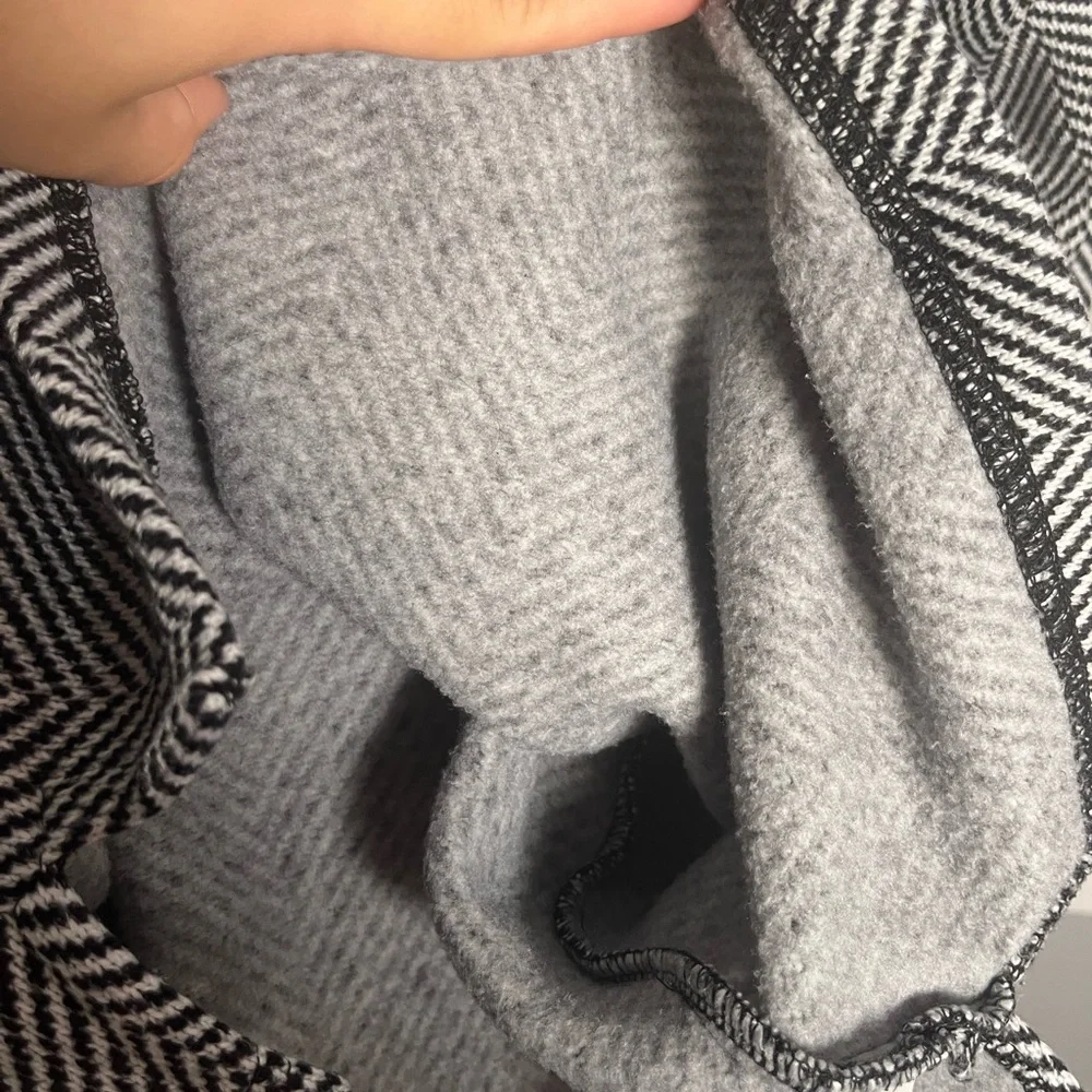 J. Crew Long Sleeve Funnelneck Pullover Fleece Lined Sweater-Herringbone-Size S‎